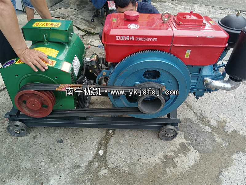 2023年6月23日，20kw單缸柴油發電機組試機發貨