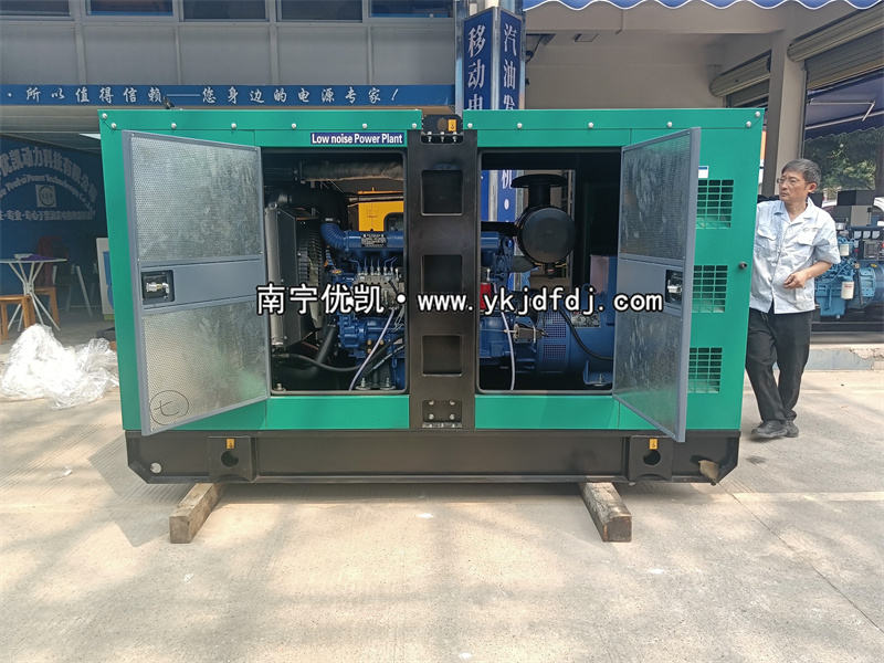 2024年4月1日 ，非洲項目出口100KW低噪音柴油發電機組試機